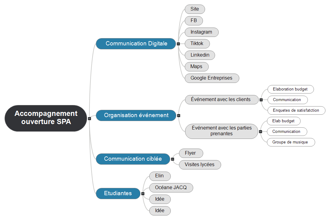 Accompagnement ouverture SPA Mind Maps