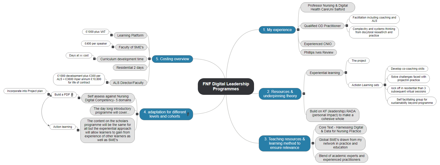 FNF Digital Leadership Programmes1 Mind Map